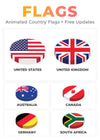 3D Round Country Flags