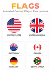 2D Round Country Flags