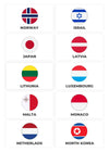 2D Round Country Flags